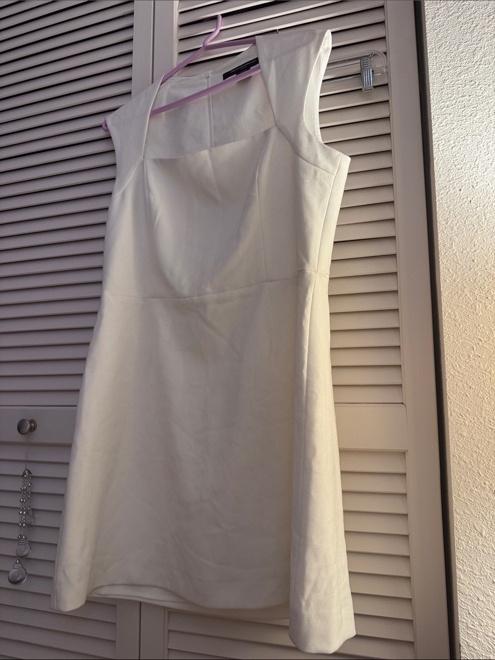 French Connection Ruth Whisper Square Neck Sleeveless Mini Dress NWOT Size 12 - Picture 5 of 6